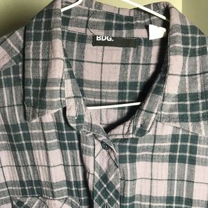 BDG Long Sleeved Button down purple plaid Small PRICE FIRM NO DISCOUNTS